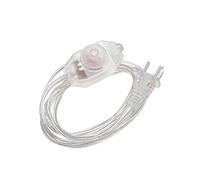 ITCLEYMDZV Variateur de Lampe Coulissant, Interrupteur à Cordon Rotatif AC 250V, 100 Watts avec Cordon d'alimentation de 5,6 Pieds, Prise de Type A Transparente