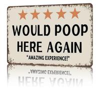 ITCLEYMDZV Witty Metal Sign Would Come Back To This Washroom Again Distressed Tin Decoration For Patio Porch Garden Shed Entryway 8 X 12 inch