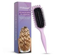 ITClosud Curl Defining Brush, Brosse Coiffante pour Cheveux Bouclés D'hommes et de Femmes pour Fixer et Modeler Les Boucles, Réduit Les Tiraillements et la Séparation (Violet)
