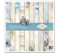 ITD Collection - Emballage Scrapbooking 12 x 12 Pouces, Papier Décor Carton - 310 x 320 mm (SLS-006 - Summertime in Blue) - HS Code 48025890