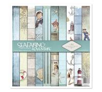 ITD Collection - Emballage Scrapbooking 12 x 12 pouces, Papier Scrapbooking, Découpage, Décoration, Papier Décor, Papier Carton - 310 x 320 mm (Aventure en mer) (SLS-033)