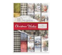 ITD Collection - Feuille de riz craft - Papier Décopatch en feuilles - Decoupage Rice Paper - A4 29,7 x 21 - Christmas Wishes - RP-082