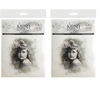 ITD Collection - Mini Papier de Riz Set de Création (6 Feuilles), Découpage de Papiers de Riz pour Le Scrapbooking et Le Bricolage, Multicolore 14,8 x 14,8 cm (RSM015)- HS code 48021000 (Lot de 2)