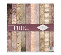 ITD Collection - Emballage Scrapbooking 12 x 12 pouces, Papier Scrapbooking, Papier Décor, Papier Carton - 310 x 320 mm (Four elements-Fire -SLS-014)