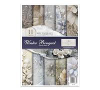 ITD Collection - Papier de riz créatif A4 Decoupage Rice Paper Sheet 29,7 x 21 cm Technique de découpage multicolore (RP067 -Winter Bouquet)