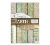 ITD Collection - Papier de riz créatif A4 Decoupage Rice Paper Sheet 29,7 x 21 cm Technique de découpage multicolore (RP022 - Earth)- HS code 48021000