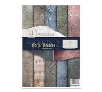 ITD Collection - Papier de riz créatif A4 Decoupage Rice Paper Sheet 29,7 x 21 cm Technique de serviette multicolore (Secrets Gothic Stories 2, RP009)