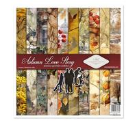ITD Collection - Papier de scrapbooking - Kit de scrapbooking - Papier à motif pour bricolage - Papier décoratif 310 x 310 mm - 10 feuilles + 1 - Autumn Love Story - SLS-069