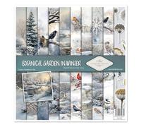 ITD Collection - Papier Scrapbooking - Ensemble complet pour loisirs manuels - Feuilles Décoratif pour Loisirs Créatifs Collage DIY Albums Photos 10 feuilles + 1 - Botanical Garden in Winter - SLS087