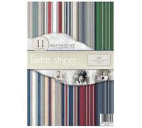 ITD Collection RP055 Papier de riz 29,7 cm x 21 cm (RP055 - Retro Stripes)