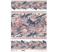 ITD papier de riz découpage papier de bricolage A3 tissu, bouquet de fleurs R956L