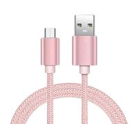 iTechCover Câble USB tressé de charge/câble d'alimentation compatible avec Bosch Intuvia, vélo électrique, écran E, or rose, 2 m