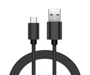 iTechCover Câble USB tressé de charge/chargeur compatible avec lecteur de musique Astell&Kern AK120 II Dual DAC Noir 3 m