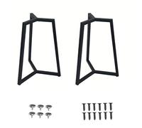 ITeeLas Lot de 2 pieds de table ronds en métal de 71,1 cm pour table basse, pieds de meubles, noir