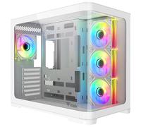 Boitier Moyen Tour ATX iTek Dark Cave Curved (Blanc)