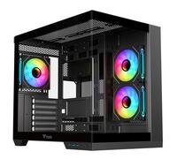 Itek Tour de jeu Dark Cave DS – ATX, 3x 12 cm ARGB, 2x USB3, Type-C, verre trempé latéral et avant