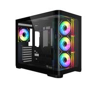itek Boîtier PC Tower Noir ATX/microATX/Mini-ITX, 3x120mm latéraux, 1x120mm arrière, USB 3.2 Gen 1/Gen 2, Baies 2x3.5" 3x2.5", Vitre & Éclairage RGB