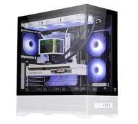 Itek Boîtier Moyen Tour ATX Showbui 37 WB – 3 ventilateurs ARGB, USB-C, panneaux vitrés (Blanc)