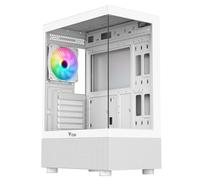 Itek Case SHOWBUI 33W Tour de Jeu ATX, 12 cm ARGB Fan, Side & Front Panel Temp Glass, White Edition