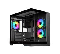 itek DARK CAVE DS Tower Noir : Boîtier PC ATX/Micro ATX/Mini-ITX, 2x3.5" + 1x2.5", 6 slots, Vent. 2x120mm + 1x120mm, USB 3.2 Gen 1/Gen 2 Type A/C