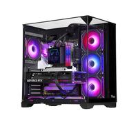 itek DARK CAVE PANO Tower Noir - Boîtier PC ATX/microATX/Mini-ITX, 2x3.5", 3x2.5", 1x120mm arrière, USB 3.2 Gen 1/2, Vitre trempée, Éclairage RGB