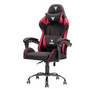 iTek Gaming Chair Rhombus FF10, Tissu, Noir-Rouge, Normale