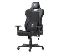 Itek Gaming Chair Shuttle PM66 - Chaise de Gaming Ergonomique en PVC et Tissu avec Accoudoirs 3D Réglables, Dossier Inclinable, Coussins Lombaires et Cervical - Couleur Noir
