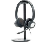 itek H362 Casque filaire stéréo pour le bureau, noir, supra-auriculaire avec microphone