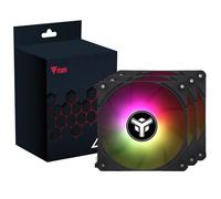 Itek Kit 3x Ventilateurs pour boîtier UW12 Noir - 12 cm - ARGB Sync 5V 3 broches - PWM 4 broches - Sans fil