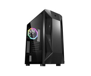 itek ROCK EVO ITGCATRK40E - Boîtier PC Midi Tower Noir, ATX/micro ATX/Mini-ITX, 2x3.5", 3x2.5", Vitre Trempée, Vent 1x120mm arrière, USB 3.2 Gen 1