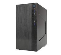 Itek SMALLCOM-B Boîtier Mini Tower, mATX, 2 Ports USB 3, 2 Ports USB 2, brossé, Noir