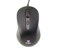 Itek Souris CLK C01 - Souris Optique USB 3600 DPI - 4 Touches Silent Switch - Haute Précision et Silencieux - Design Ergonomique pour PC et Ordinateur Portable