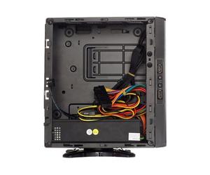 iTek Spirit - Tour - mini ITX - panneau latéral fenêtré 130 Watt - noir - USB/Audio