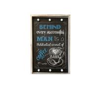 ITEM INTERNATIONAL Grande Plaque en bois Coffee Latte lumineuse