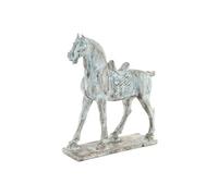 Grande Statuette Cheval En Résine Patinée