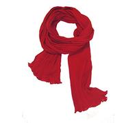 itendance Chèche Écharpe Double Très Long 3 Mètres 100% coton Foulard rouge cerise