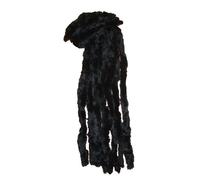 itendance Echarpe femme en fourrure de lapin d'élevage noire étole