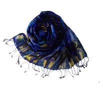 itendance étole écharpe en Laine 100% bleu marine beige…