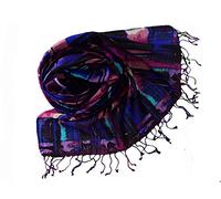 itendance étole écharpe en Laine 100% bleu violet mauve rose noir…