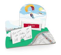 itenga Cadeau en Argent I Motif Parachutisme/Saut en Tandem I Anniversaire I Souvenir
