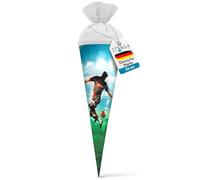 itenga Cornet de sucrerie avec fermeture en feutre Motif footballeur 35 cm