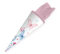 itenga Cornet surprise 35 cm pour fille - Petit sac d'école pour frères et sœurs - Avec fermeture en feutre - Licorne, sirène, arc-en-ciel, cheval, papillon - Mini sac à sucre de rentrée des classes