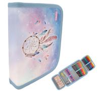 itenga Trousse d'écolier 28 pièces remplie 1 fermeture éclair pour garçons et filles, Capteur de rêves, Poche supplémentaire