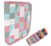 itenga Trousse d'écolier 28 pièces remplie 1 fermeture éclair pour garçons et filles, Motif pastel, Poche supplémentaire