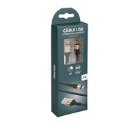 itense - Câble de charge rapide en nylon type USB-C - Longueur câble: 3m - Compatible Android - Puissance: 5W - Ne s'emmêle pas - Embouts renforcés pour une meilleure durabilité