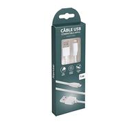 itense - Câble de charge rapide - Longueur câble: 1m - Compatible Apple - Résistant - Embout renforcé pour une meilleure durabilité - Puissance: 10.5W - Courant de sortie: DC 5V/ 2.1A