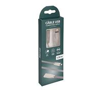 itense - Câble de charge rapide plat - Longueur câble:1m - Compatible Android - Ultra résistant - Puissance: 12W - Embout renforcé pour une meilleure durabilité - Courant de sortie: DC 5V / 2400 mAh
