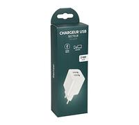 ITENSE - Chargeur USB 2100 mA - 2 entrées USB - Permet de recharger Plusieurs appareils simultanément- Puissance: 10.5W - Entrée : AC 100-230V 50/60 Hz - Sortie USB : DC 5V / 2100 mA