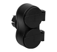 ITENSE - Multiprise électrique, prise multiple - Fiche biplite - 2 prises - 2 x 16A - IP44 - Étanche - Multiprise électrique murale - Couleur: noir - Matière: PVC - Tension:230V - Puissance max: 3680W
