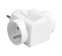 ITENSE - Multiprise électrique, Prise Multiple - Fiche Triplite - 3 Prises - 2 x 16A + 1 x 6A - Multiprise électrique Murale - Couleur: Blanc - Sécurité Enfant - Matière: PVC - Tension: 230V